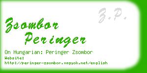 zsombor peringer business card